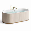 Vasca da bagno ovale freestanding in acrilico e metallo 170cm